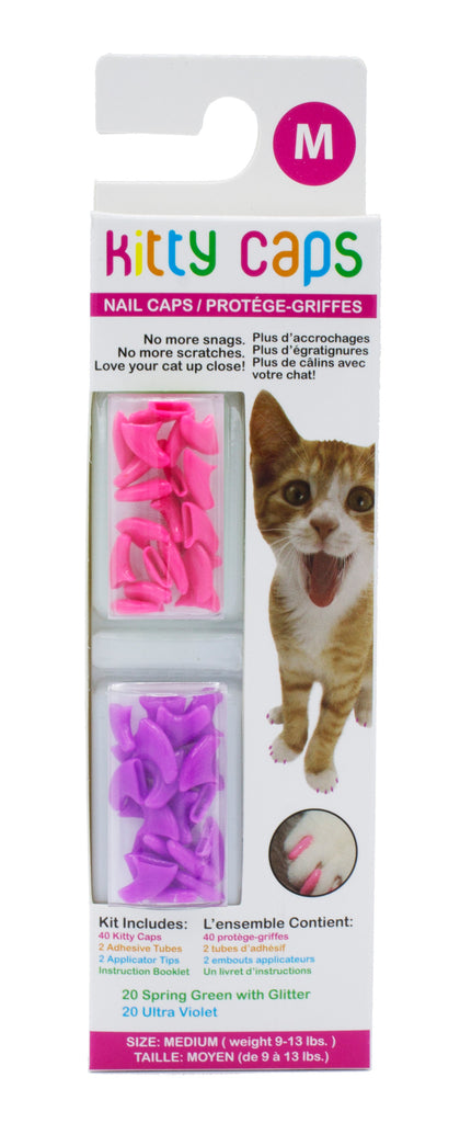 Kitty Caps Nail Caps: Hot Purple Hot Pink, 40 Count – Pets People