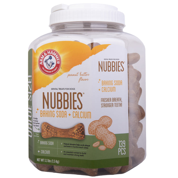Arm & Hammer: Nubbies Tartar Control Dental Treats Value Pack Bucket - Peanut Butter