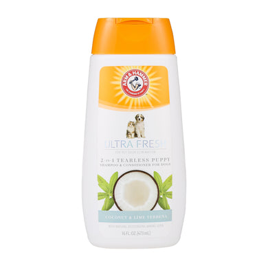 Arm & Hammer Ultra Fresh 2-in-1 Tearless Puppy Shampoo + Conditioner with Buttermilk & Coco Butter