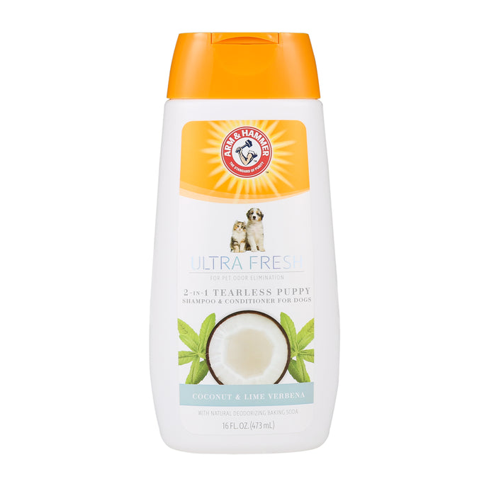 Arm & Hammer Ultra Fresh 2-in-1 Tearless Puppy Shampoo + Conditioner with Buttermilk & Coco Butter