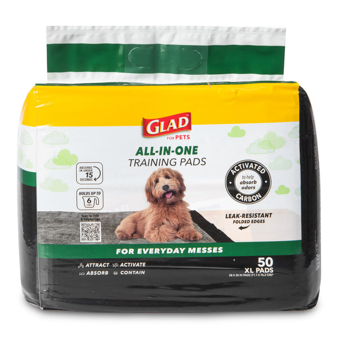 Glad for Pets Jumbo Activated Carbon Training Pads, 50 Count