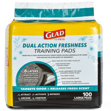 Glad for Pets Dual Action Freshness Activated Carbon Training Pads - 23" x 23" 100ct