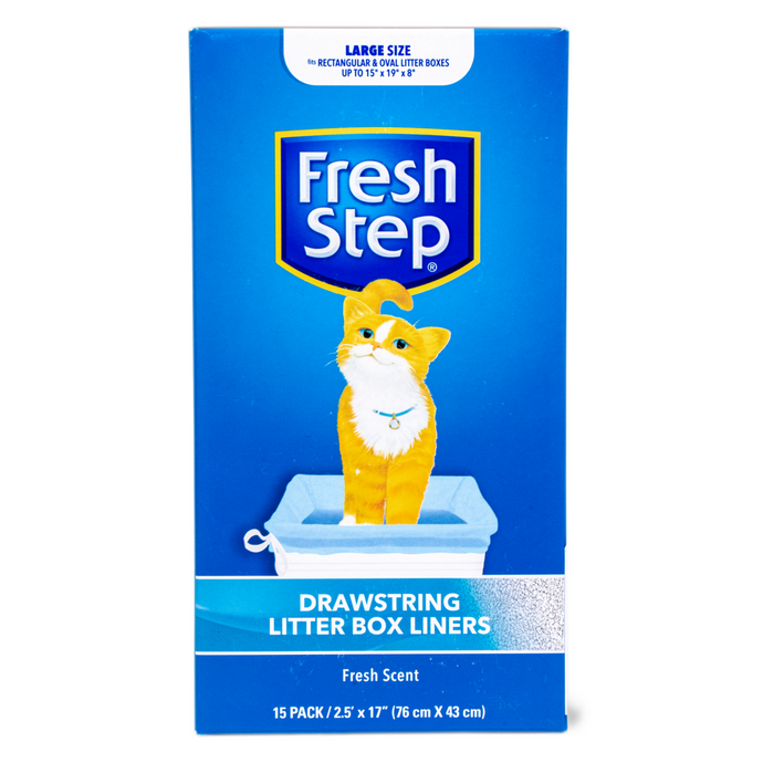 Fresh Step Drawstring Litter Box Liners, Large Size, 30