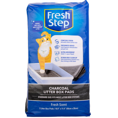 Fresh Step Charcoal Litter Box Pad Fresh Scent 7ct