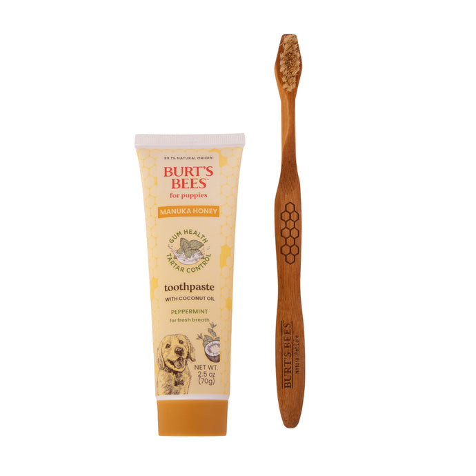 Burt's Bees Manuka Honey Dental Kit for Puppies, Peppermint