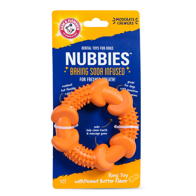 Arm & Hammer: Nubbies Rubber Ring Dental Toy for Dogs