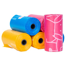 Glad for Pets Scented Waste Bags Refill Rolls, 6 rolls/90 Bags - Mixed Colors