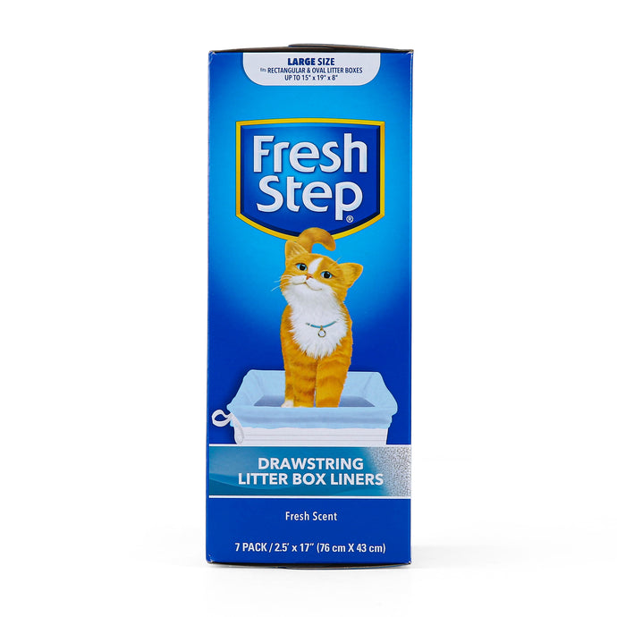Fresh Step Drawstring Litter Box Liners: Large Size, 7 Count