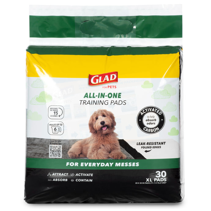 Glad for Pets Jumbo Activated Carbon Training Pads For Large Breeds - 30 Count