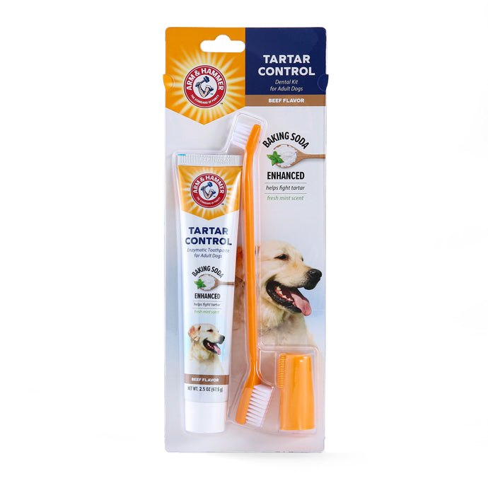 Arm & Hammer Tartar Control Dental Kit for Dogs, Beef