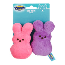 Peeps: 4" Plain Bunnies Plush Squeaker Pet Toy 2PK - Assorted
