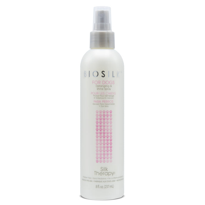 BioSilk for Dogs Detangling and Shine Spray for Dogs, 8 oz